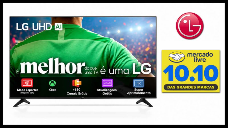 Esquenta 10.10 Mercado Livre: smart TV UHD da LG com super desconto de 55%