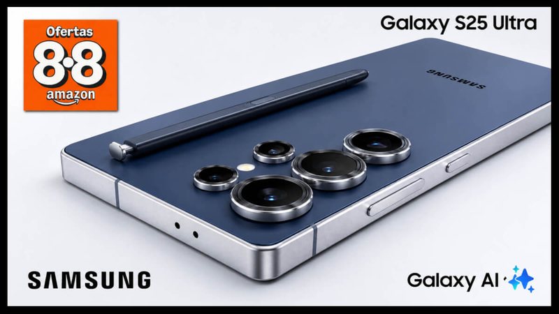 Esquenta 8.8 Amazon: Samsung Galaxy S25 Ultra com desconto de 47%
