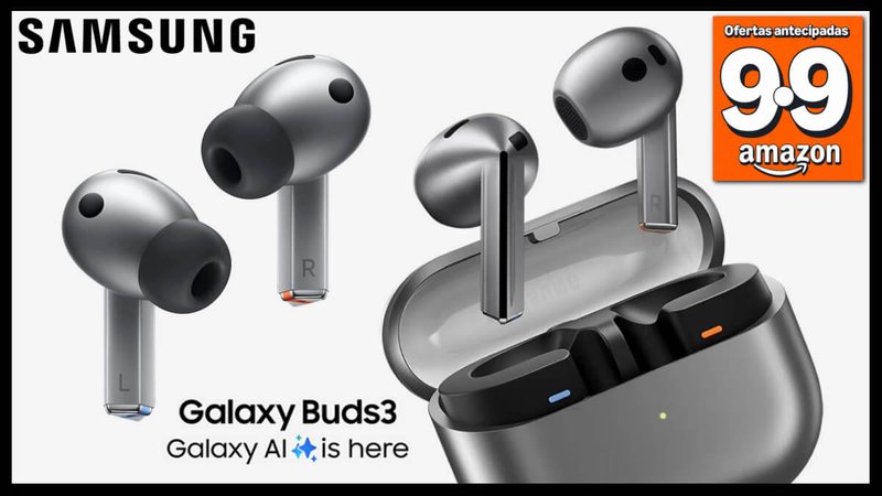 Esquenta 9.9 Amazon: Galaxy Buds3 da Samsung com desconto de 56%