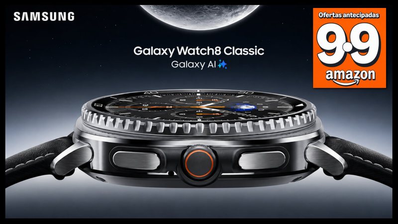 Esquenta 9.9 Amazon: Galaxy Watch8 Classic da Samsung com descontos de até 55%