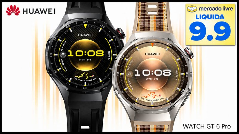 Esquenta 9.9 Mercado Livre: 50% de desconto no Watch GT Pro da Huawei