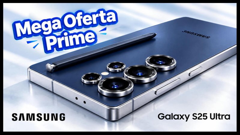 Mega Oferta Amazon Prime: Galaxy S25 Ultra da Samsung com desconto de 55%