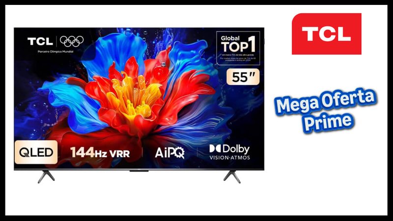 Mega Oferta Amazon Prime: smart TV QLED da TCL com desconto de 50%