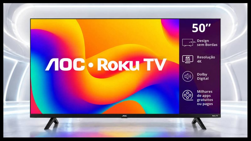 Oferta Relâmpago: smart TV da AOC com super desconto de 47%