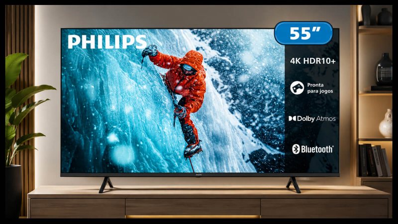 Oferta Relâmpago: Smart TV da Philips com 39% de desconto
