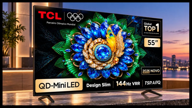 Oferta Relâmpago: smart TV MiniLED da TCL com desconto de 44%
