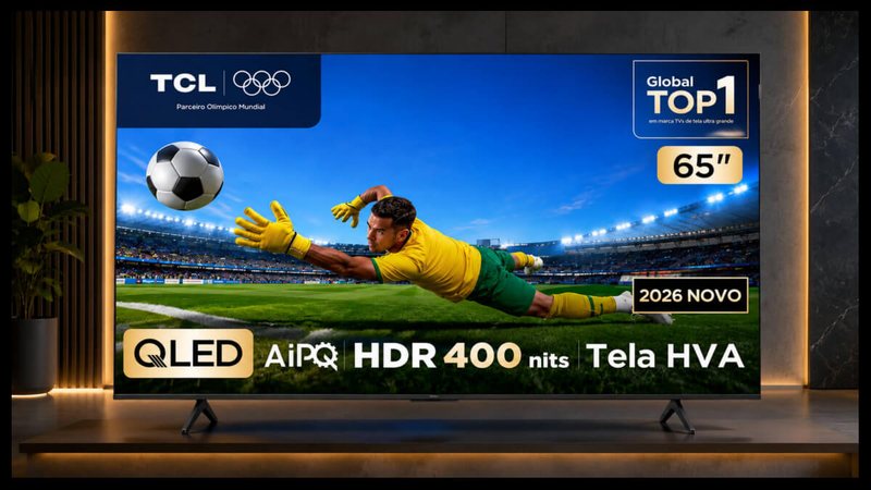 Oferta Relâmpago: smart TV QLED da TCL com desconto de 55%