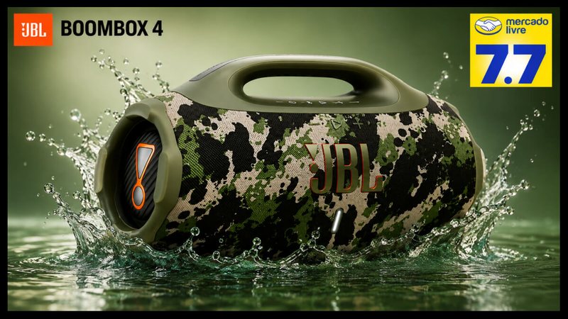 Ofertas 7.7 Mercado Livre: 53% de desconto na caixa Boombox 4 da JBL