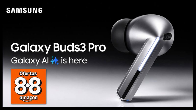 Ofertas 8.8 Amazon: fone Galaxy Buds3 Pro da Samsung com desconto de 45%