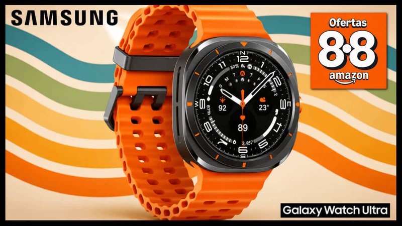 Ofertas 8.8 Amazon: Samsung Galaxy Watch Ultra com desconto de 66%