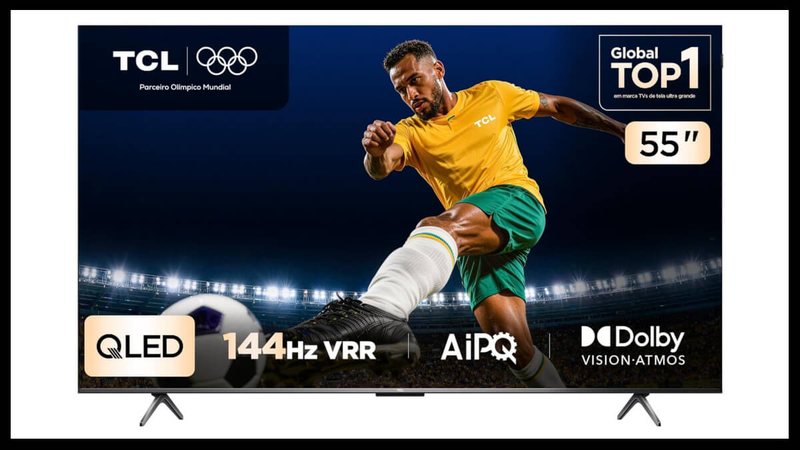 Ofertas 8.8 Mercado Livre: desconto de 57% na smart TV QLED da TCL
