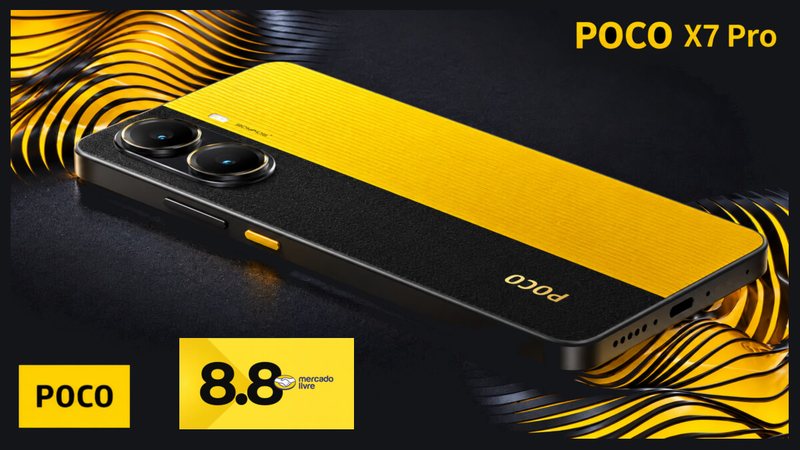 Ofertas 8.8 Mercado Livre: smartphone POCO X7 Pro com descontos de até 62%