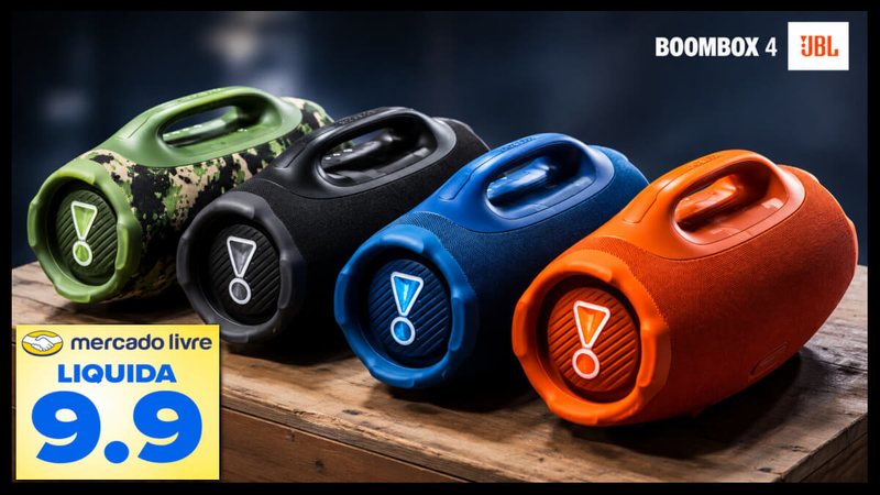 Ofertas 9.9 Mercado Livre: caixa Boombox 4 da JBL com descontos de até 50%