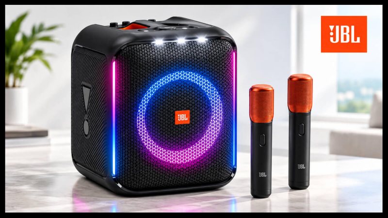 Ofertas do dia: desconto de 42% na caixa JBL PartyBox + 2 microfones