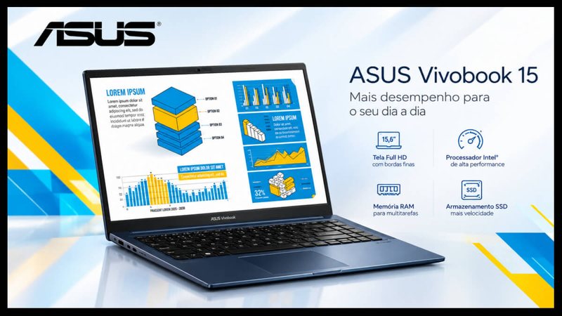 Ofertas do dia: Vivobook 15 da ASUS com super desconto de 40%