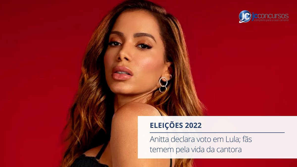 Anitta utilizou o Twitter para declarar voto em Lula nas Eleições 2022 - Divulgação/JC Concursos