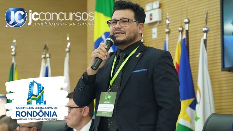 None - Concurso Assembleia RO: presidente da Assembleia de Rondônia, Marcelo Cruz; comunicação Assembleia