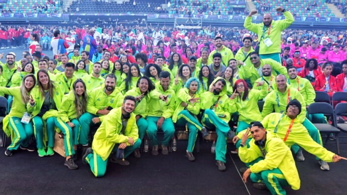 Integrantes da delegação brasileira na cerimônia de encerramento do Pan-Americano 2023 - Wander Roberto / COB