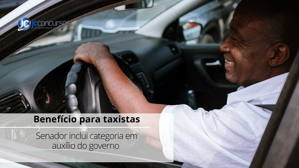 Um homem dirigindo um carro - Canva - Senador inclui taxistas em benefício do governo