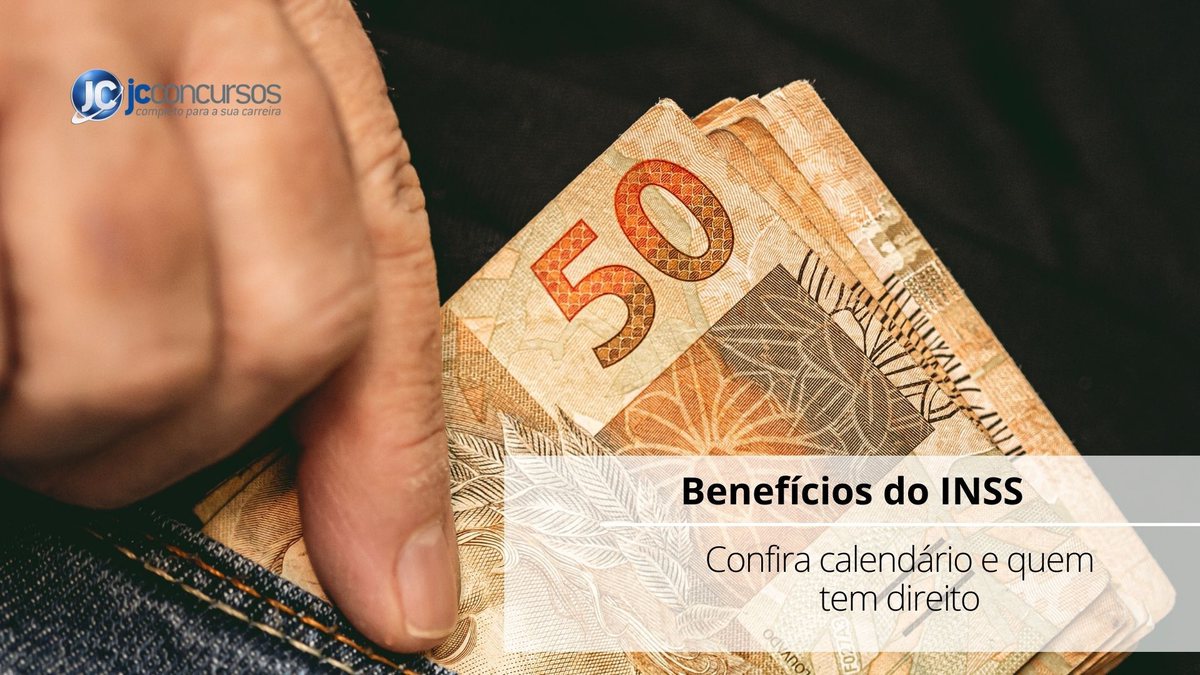 Um homem segura notas de R$ 50 reais - Canva - Benefícios do INSS