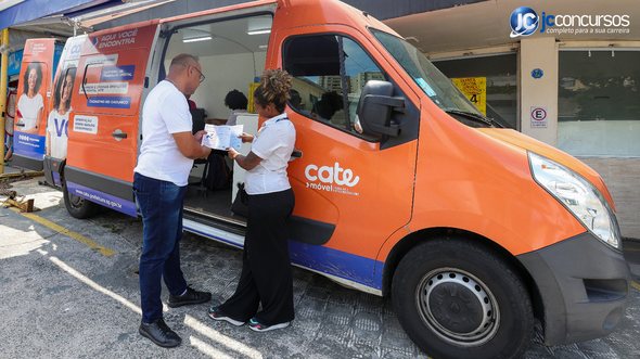 Atendimento no Cate Móvel da Prefeitura de São Paulo