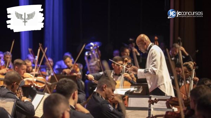 Processo seletivo da Aeronáutica: Orquestra Sinfônica da Força Aérea Brasileira durante apresentação - Foto: Divulgação