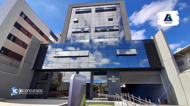 Concurso da Agepar: prédio da Agência Reguladora de Serviços Públicos Delegados do Paraná