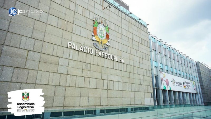 Concurso da ALRS: fachada do Palácio Farroupilha, sede do Parlamento gaúcho - Foto: Divulgação