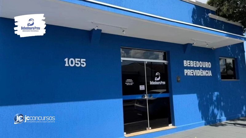 Concurso da BebedouroPrev: fachada do prédio da Bebedouro Previdência