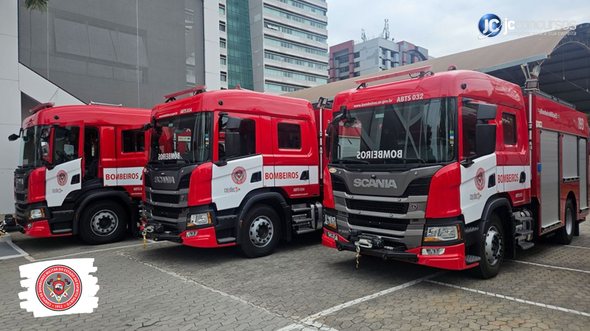 None - Concurso Bombeiros ES: viaturas do corpo de bombeiros ES Divulgação