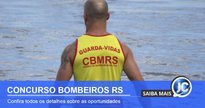 Concurso Bombeiros RS: guarda-vidas observa banhistas em praia do litoral gaúcho - Divulgação