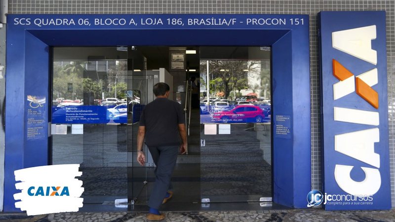 Concurso da Caixa: fachada de agência da instituição financeira - Foto: Marcelo Camargo/Agência Brasil