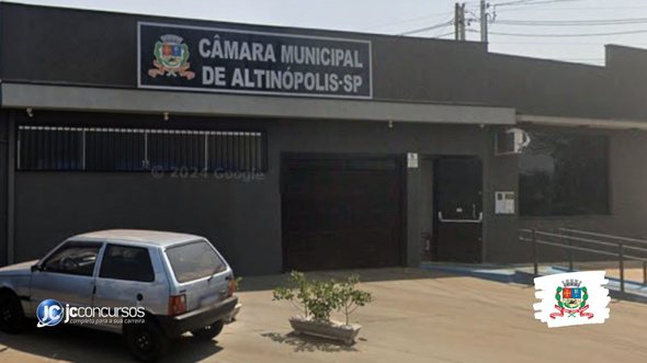 Concurso da Câmara de Altinópolis SP: sede do Legislativo