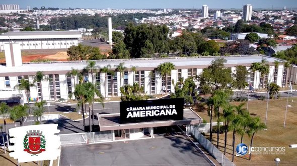 Concurso da Câmara de Americana: vista aérea do prédio do Legislativo - Foto: Divulgação