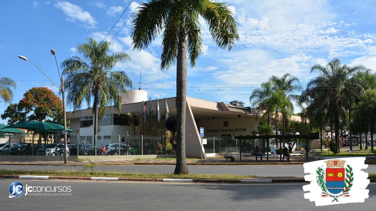 Concurso da Câmara de Araras: fachada do prédio do Legislativo - Divulgação