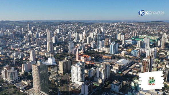Concurso da Câmara de Chapecó: vista aérea do município