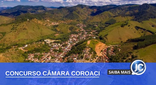 Concurso Câmara de Coroaci - vista aérea do município - Divulgação