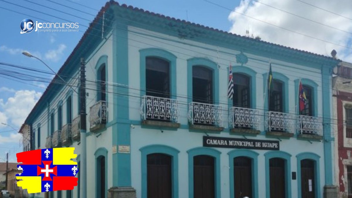 Concurso da Câmara de Iguape: fachada do prédio do Legislativo - Divulgação