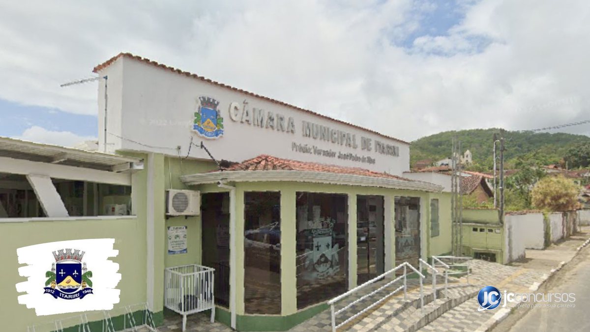 Concurso da Câmara de Itariri: fachada do prédio do Legislativo - Divulgação