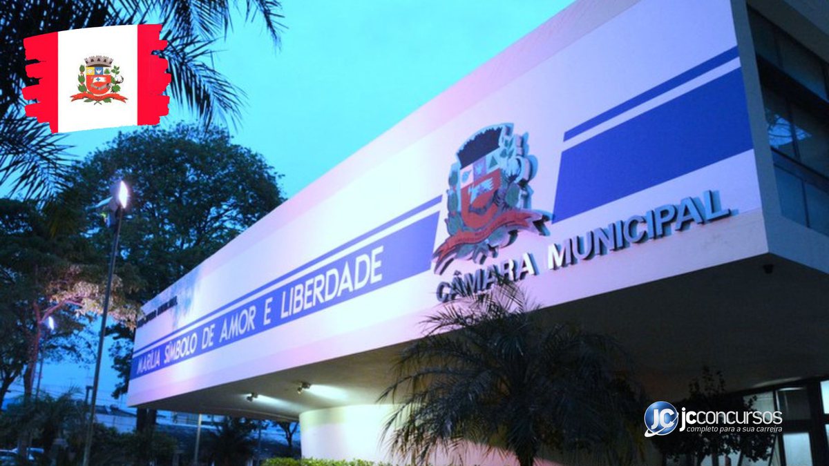 Concurso da Câmara de Marília: fachada do prédio do Legislativo - Divulgação