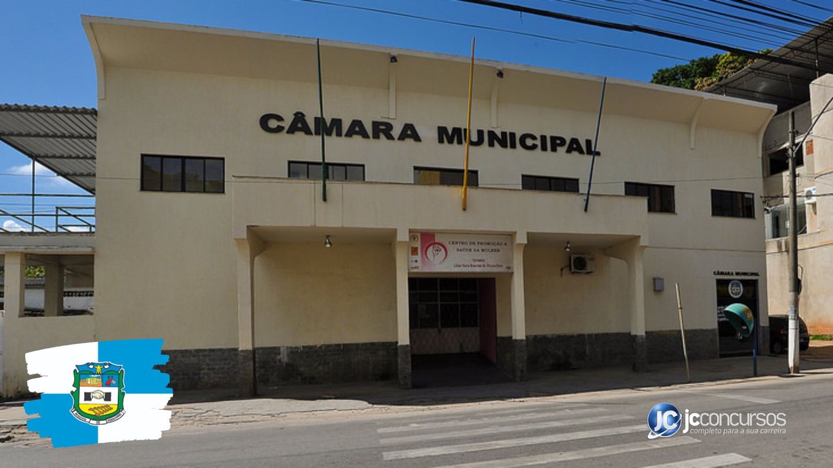 Concurso da Câmara de Paracambi: fachada do prédio do Legislativo - Divulgação