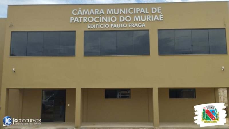 Concurso da Câmara de Patrocínio do Muriaé MG: sede do Legislativo - Divulgação