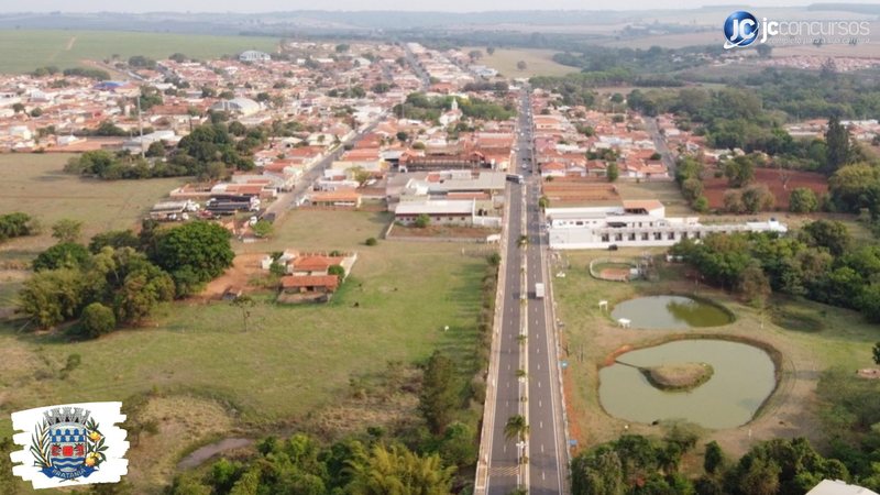 Concurso da Câmara de Pratânia SP: vista aérea da cidade