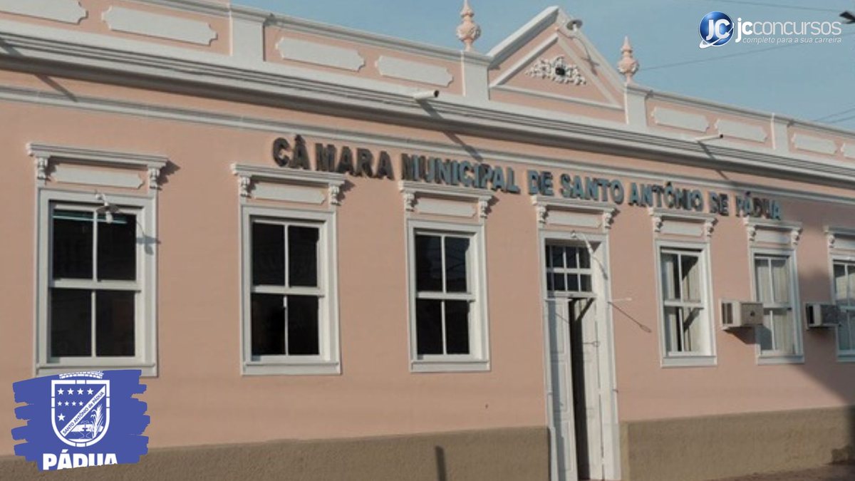 Concurso da Câmara de Santo Antônio de Pádua RJ: sede do órgão - Divulgação