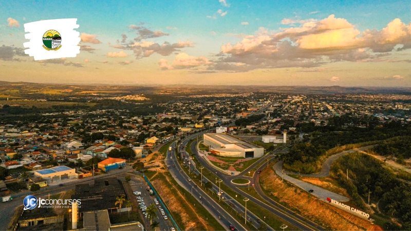 Concurso da Câmara de Senador Canedo: vista aérea do município