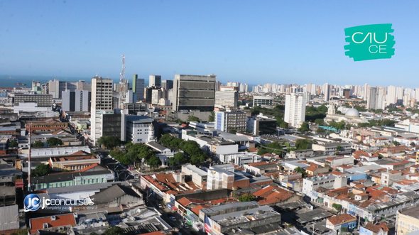 Concurso do CAU CE: vista aérea da cidade de Fortaleza