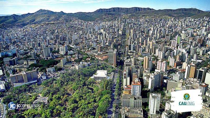 Concurso do CAU MG: vista aérea de Belo Horizonte, onde fica a sede da autarquia - Foto: Divulgação/PBH