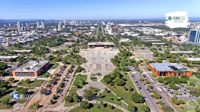 Concurso CAU TO: vista aérea da cidade de Palmas