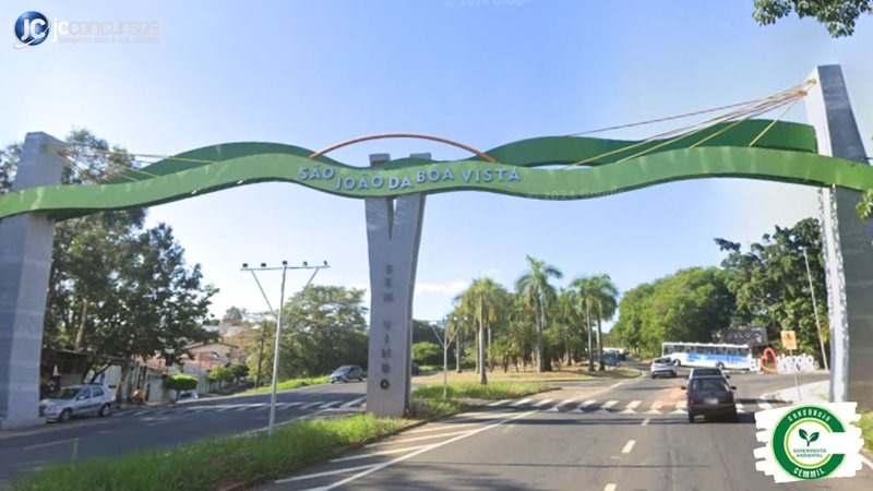 Processo seletivo do Consórcio Cemmil SP: portal de entrada da cidade de São João da Boa Vista, município consorciado ao Cemmil - Google Street View