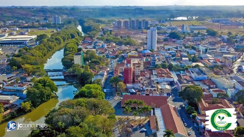 Processo seletivo do Consórcio Cemmil SP: vista aérea da cidade de Mogi Guaçu, município consorciado ao Cemmil